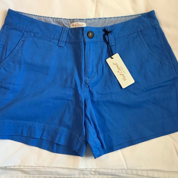 RED CAMEL JUNIOR'S SIZE 13 BLUE SHORTS FLAT FRONT COTTON SPANDEX SHORT PANTS - Picture 1 of 2